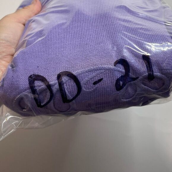 Roaman's Lavender Eyelet Long Sleeve Lightweight Sweater Size 22/24 - Picture 6 of 6